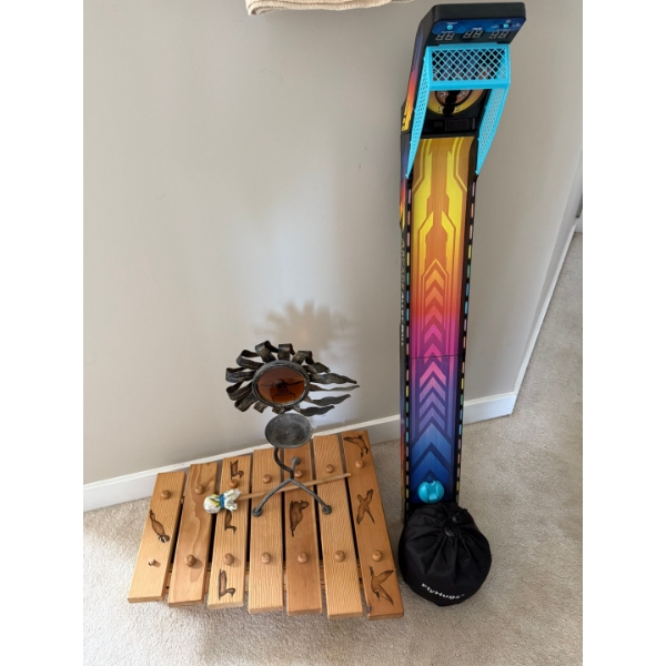 Wooden Xylophone, Toy Bowling Alley & Decorative Candle Holder