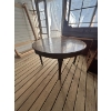 Image 1 : Antique Large round Sold Dark wood Table 
