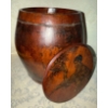 Image 2 : Bamboo Serving Tray Chinese Style Wooden Humidor 10"Tall & Antique Bell
