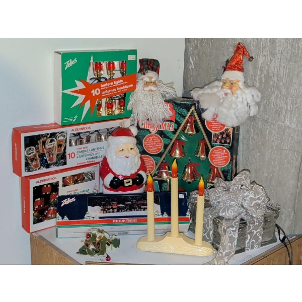 Vintage Holiday Festivities - Ringing Bell String Lights Lanterns Christmas Candelabra 