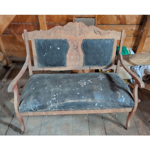 Antique Victorian Settee - Needs TLC - Prospective Spring Project?