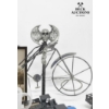 Image 5 :  Metal Bicycle Sculpture. variety Of Other Collectibles, Including A Baseball Glove, Toy Cars, 