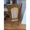 Image 3 :  Arcese Brothers Oak table, china cabinet with hutch and 6 chairs (2 end chairs are arm chairs).In B