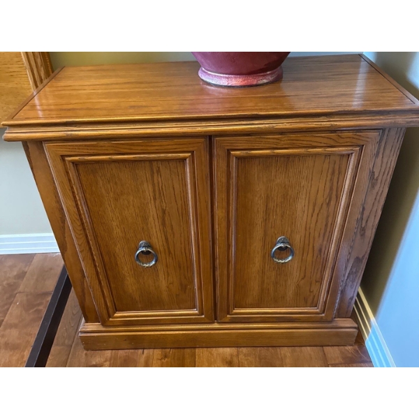 Wooden Side Table; 32In Wide, 26In Deep, 28In Tall