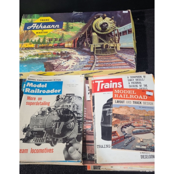 Model Athearn Train Set and Vintage Model Train Magazines and Brochures/ Pamphlets