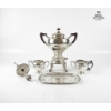 Image 1 : Manning Bowman Quality Chafing Dish 10.5''IN H, Sugar And Cream Bowl Set With A Tray (E.P. Copper) 
