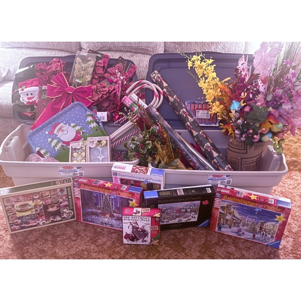 Ravensburger Puzzles, Holiday Decorations, and Craft Supplies
