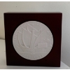 Image 1 : LLADRO Porcelain 'Isabel Fernando V' Imitation Coin Plaque  - 6x6 