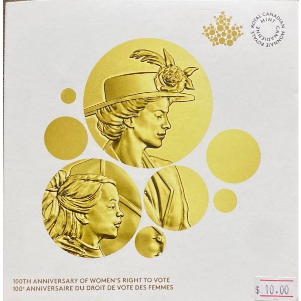  2016 Royal Canadian Mint Coin Celebrating the 100th Year of Women Voting 6.27 Grams 