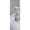 Image 5 : Resin Birdbath with Rabbit Motif 29 T and Easter Island Resin Moai Statue 32 T (Small Chip at Base)