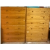 Image 1 : Pair Of Pine 6 Drawer Dressers 41x18x40