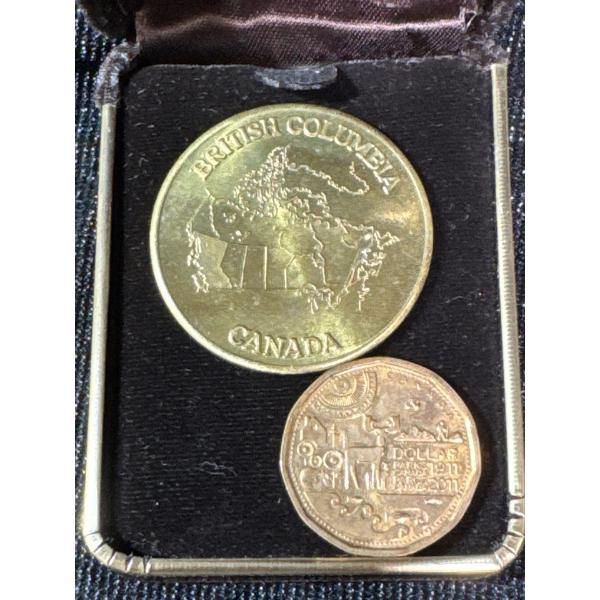 1967 British Columbia Confederation Medal & 2011 Parks Canada Loonie