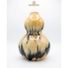 Image 3 : 1970 Vintage Studio Art Pottery Vases In A Double Gourd Shape 13''INCHES HEIGHT.