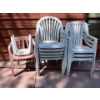 Image 2 : 9 Plastic Chairs, Includes Table 