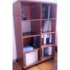 Image 3 : Wooden Rolling Bookshelf With Adjustable Shelves