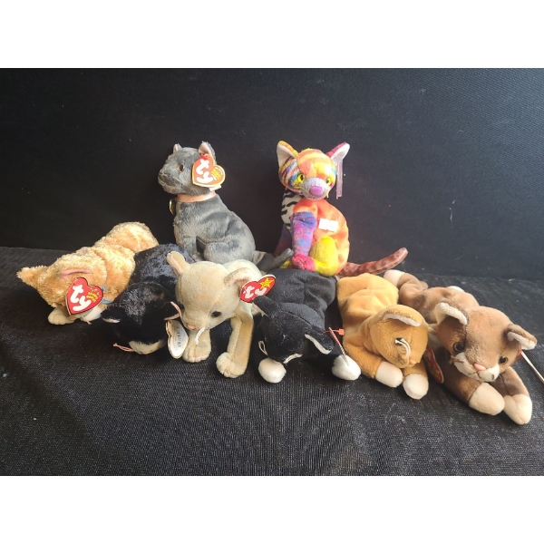 Beanie Babies- Assorted Including: Arlene, Booties, Kaleidoscope, Pounce and More!
