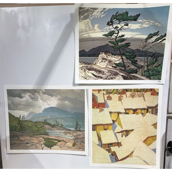 3 Limited Edition Lithographs by A.J Casson