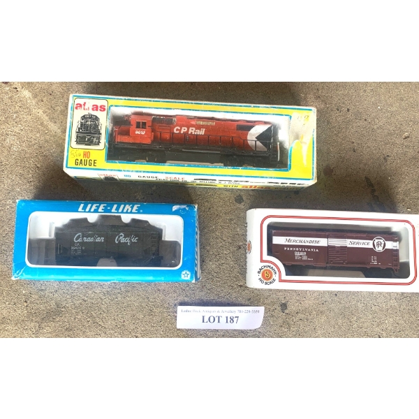 Bachman N Scale Pennsylvania Box Car, Life-Like N Scale, Atlas 3100 CP Rail Locomotive 
