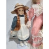 Image 2 : Assorted Dolls: "Anne" 13.5 T, Pink Dress 18.5 T, Holding Bunny 15 T, Flower Dress 24 T