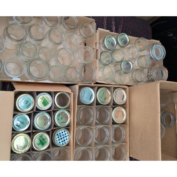 Glass Jars and Bottles with Lids