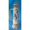 Image 2 : Vintage Eur-O-Con Mold Flamenco Dancers, Bullfighting Giant Beer Stein (19T) w/ Lovely Cherub Vase 
