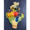 Image 1 : Chalk Fruit, Basket of Fruit with Greens 10H