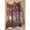 Image 2 : Mesoamerican Wooden Hand Carved Wall Decor.  Largest 5 w, 19 h
