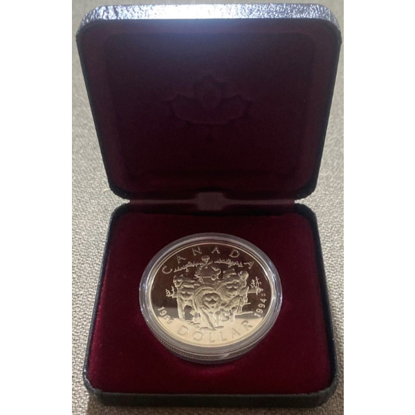 1994 RCMP Proof Dollar 92.5% Silver 25.175 Grams