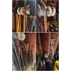 Image 1 : Several pieces for electric fence all poles, attachments, and all connections for electric fence
