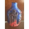 Image 2 : Chinese Carved Overlay Glass Snuff Bottle - Peking Glass - Antique - 2.5"Tall
