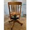 Image 2 : Classic Wooden Chair, Adjustable Back, Wheels and Solid Oak