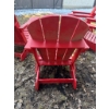 Image 4 : Four Red Wooden Adirondack Chairs by Atlantic Elite