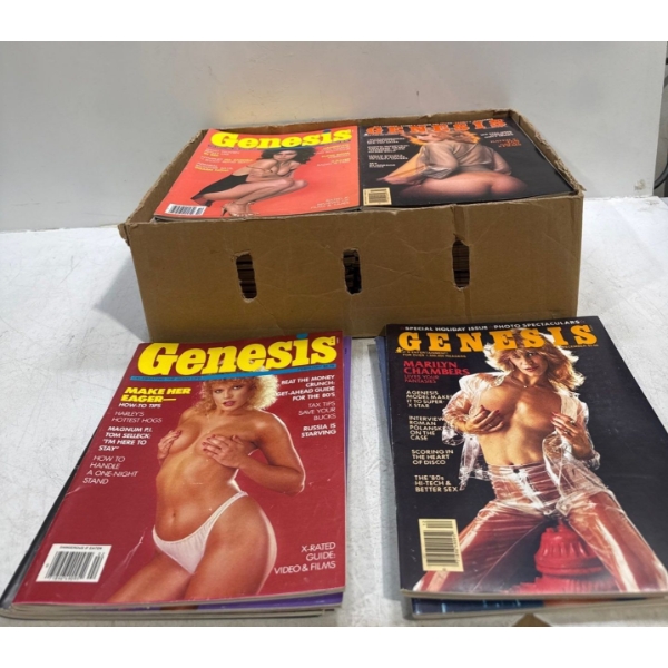 Box of Adult Magazines, Brands Include: Genesis, Penthouse, Gallery 79-82