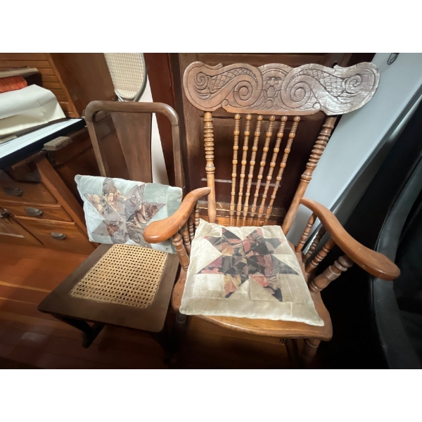  two antique rocking chairs