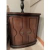 Image 5 : Vintage Mahogany Nightstand w/ Contents 20x24 & Matte Black Square Shade Lamp