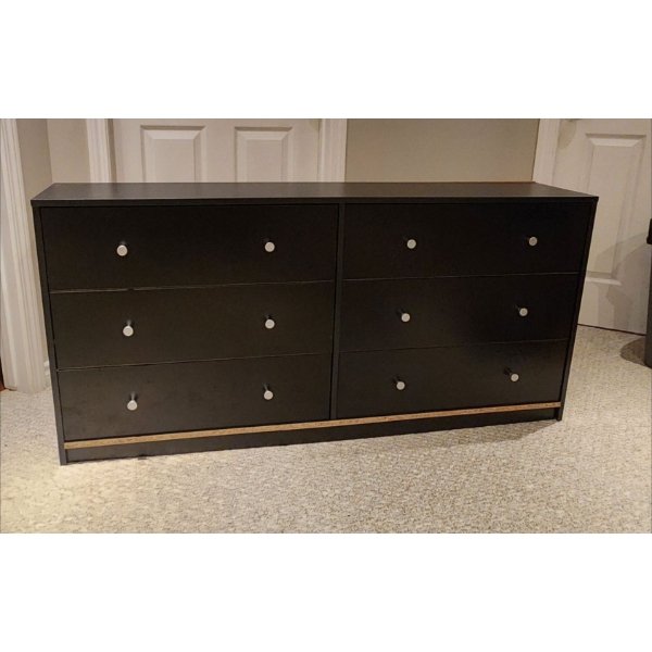 6 Drawer Dresser, Great for Everyday Use  ( Bottom Drawer Needs an Easy Repair) 56"W x 27"H x 12"D