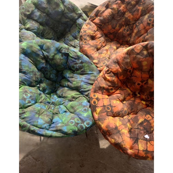 Four Basket Seat w/ Fabric Cushion Garden Seats 27 W, 19 D, 28 T 