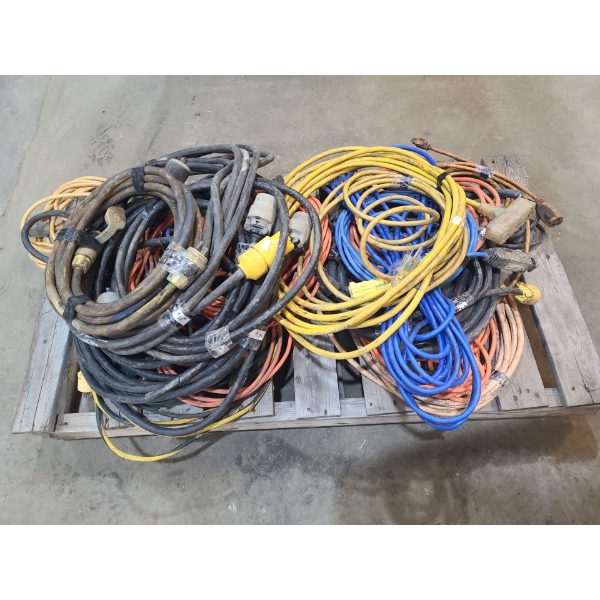 Cord Hoard - Extention Cord Collection w/ Pallet & More 