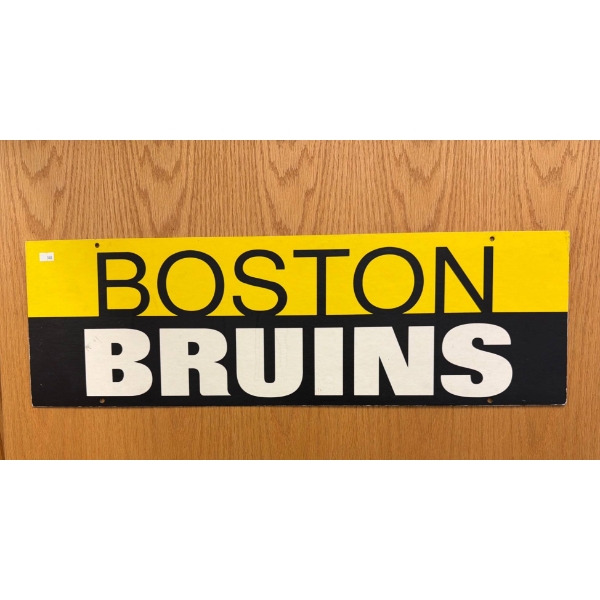 Boston Bruins Yellow and Black Sign