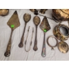 Image 8 : Silver Plated Tea and Tableware Set with Etched Markings, Various Pieces