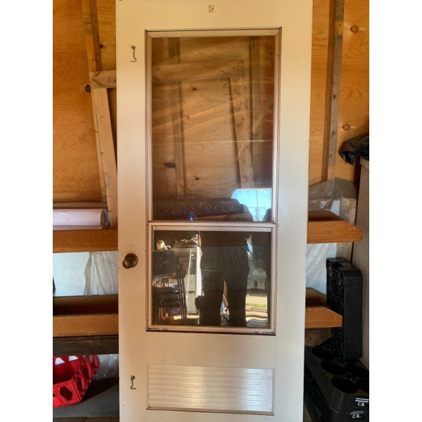 Antique Solid Wood Door 80.5”T 34”W