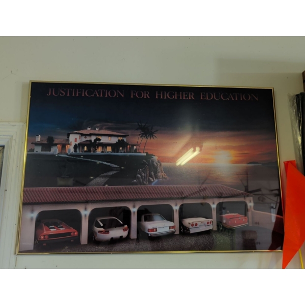 Car Lover's Shop Art 26x22 Inches