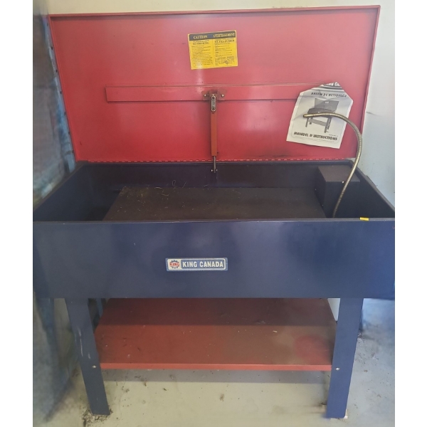 King Canada Model KPW-140 Parts Wash Basin 44.5 W, 21.5 D, T, 35.5 T 