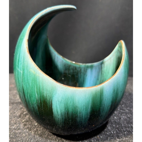 Blue Mountain Pottery Crescent Vase
