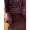Image 2 : Gorgeous Plum Leather Claw Feet Single Chair, in Great Condition -  33W, 33D, 41T 