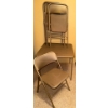 Image 3 : Vintage Samsonite Metal Folding Chairs & Card Table  30x30x27"tall