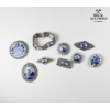 Image 1 :  Collection Of Vintage Dutch Delft Porcelain Costume Jewelry , 