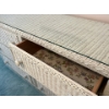 Image 4 : White wicker dresser with white wicker mirror and laundry hamper all matching in great condition. Dr