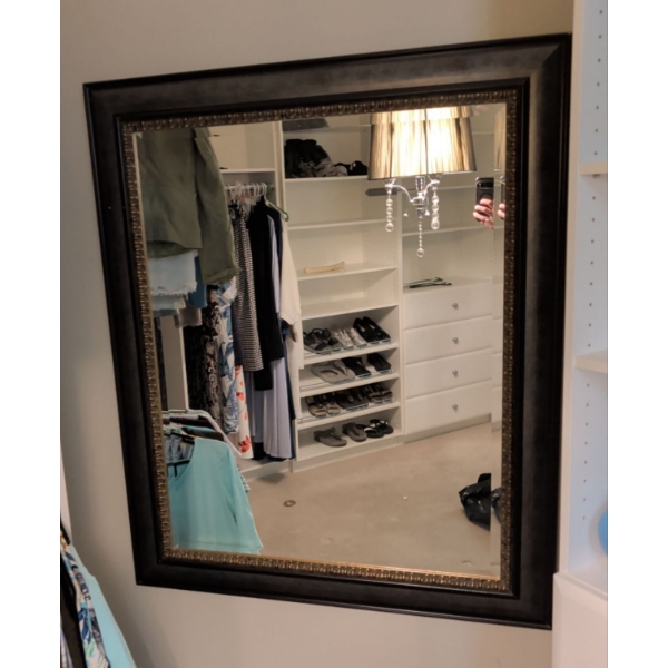 XL Wall Mirror In Ornate Beveled Frame 32x37