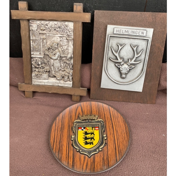 Metal + Wood Family & Art Wall Plaques (3) 
